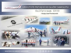 [VIDEO] Uroczyste przyjęcie do służby, z USA do Polski, samolotu Gulfstream G550 