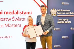 Spotkanie ministra Bortniczuka ze złotymi medalistami Halowych Mistrzostw Świata w Lekkiej Atletyce Masters