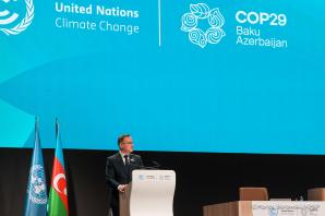 [VIDEO] Atom i ludzki aspekt transformacji energetycznej. Prezydent Andrzej Duda na konferencji klimatycznej COP29 w Baku