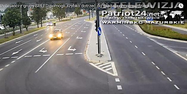 [VIDEO] Policjanci z grupy SPEED pomogli szybko i bezpiecznie dotrzeć do szpitala choremu dziecku